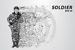 The soldier saluted. The soldier consists of particles