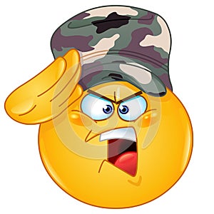 Soldier saluting emoticon