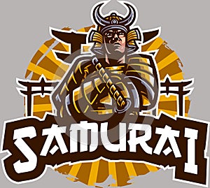 soldier samurai logoVector illustration DOWNLOAD