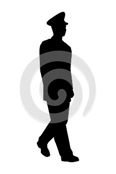 Soldier silhouette vector isolated on white background