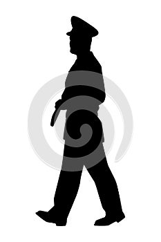 Soldier silhouette vector isolated on white background