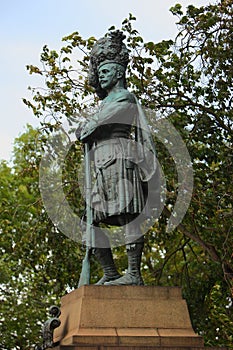 The soldier statue in the Prince Street garden,Edinburgh