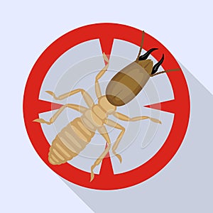 Soldier termite vector icon.Flat vector icon isolated on white background soldier termite.