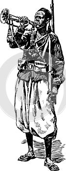 Soldier trumpeter