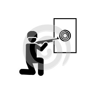 Soldiers, action, war, gun, military, man pictogram icon