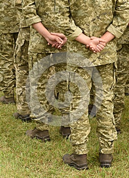 Soldiers from the back. troops, army, military men