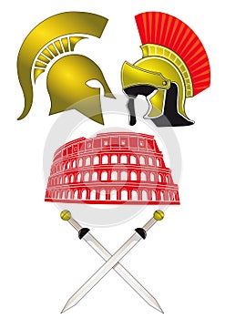 Soldiers and Colosseum