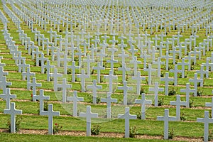 Soldiers graves from WW1 in Douaumont