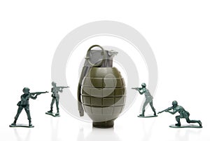 Soldiers and Hand Grenade photo