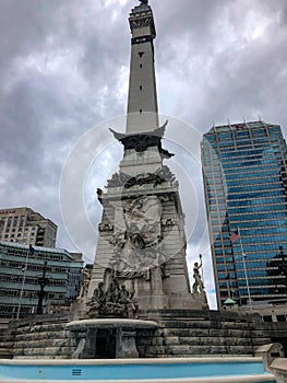 Soldiers and Sailors Monument in downtown Indianapolis