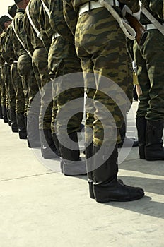 Soldiery stand photo