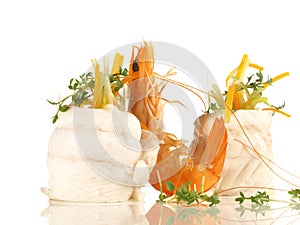 Sole Fillet Rolls - Gourmet Fish on white Background