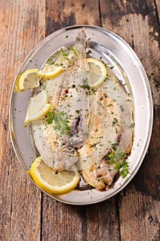 Sole fish cooked with herb