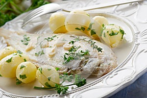 Sole fish with potatoes