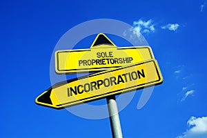 Sole proprietorship vs Incorporation