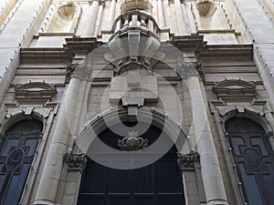 A Solemn Entrance Facade of British Colonial Architecture