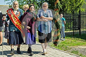 A solemn meeting in honor of Victory Day in World war 2 may 9, 2016 in the Kaluga region in Russia.