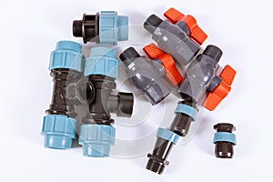 Solenoid drain valve made from PVC plastic for use in connecting pipe