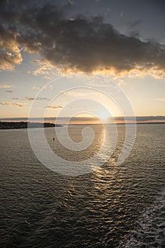 The Solent at sunset