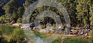 Solenzara River in Corsica mountains