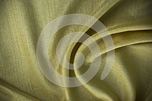 Solf gold silk pattern design, premium yellow of wavy silk, cotton, fabric, colth background