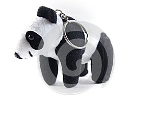 Solf panda, cute doll with metal keyring