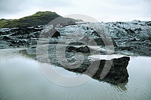 Solheimajokull Glacier in Iceland