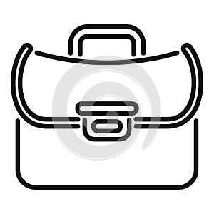 Solicitor briefcase icon outline vector. Business bag