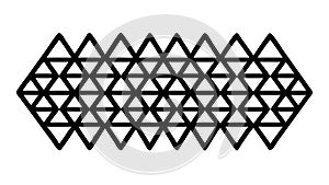 Solid Black Geometric Triangle Pattern, vector design Generative AI