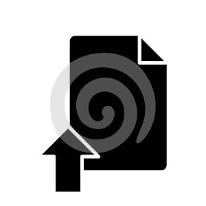 Upload File Document Solid Icon