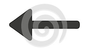 Solid Black Left Arrow Icon for Navigation & Direction, vector design Generative AI