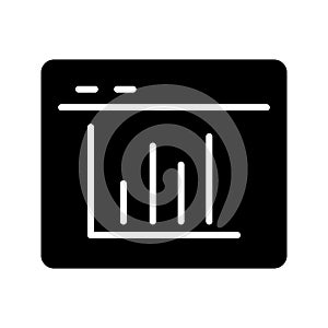 solid black SEO website analytics icon