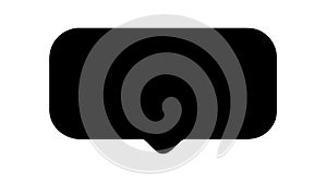 Solid black speech bubble icon communication chat message , vector design Generative AI