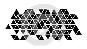 Solid Black Triangle Geometric Repeating Pattern, vector design Generative AI