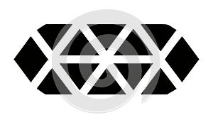 Solid black triangular repeating pattern, vector design Generative AI