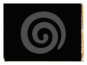 Solid Blank Empty Black Rectangle Screen Abstract with White Outline Border Frame for Broadcast, Background, and Computer Use