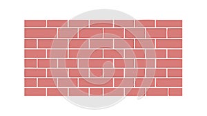 Solid brick wall texture for construction and rustic backgrounds, vector design Generative AI