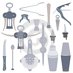 Solid colors barmen equipment set