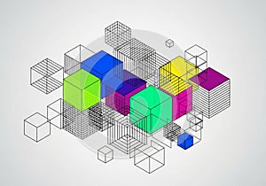 Solid, displayed in bright colors including blue, green, yellow,