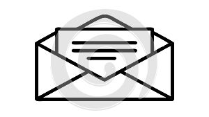 Solid Envelope with Document, Sending Digital Mail, vector design Generative AI
