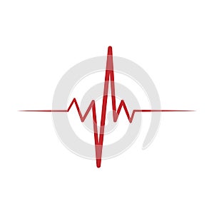 Solid heart rhythm ekg icon. Cardio heartbeat symbol. Vector Illustration. photo