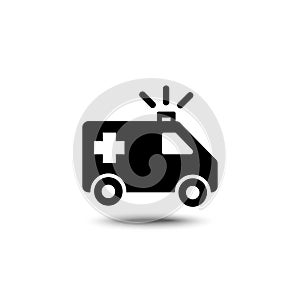 Solid icon for Emergency Ambulance,vector illustration