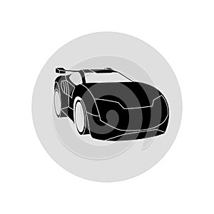 Solid icons for black car front,transportation,vector illustrations
