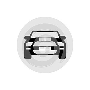 Solid icons for black car front,vector illustrations