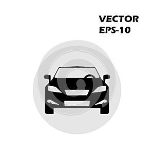 Solid icons for car front,transportation,vector illustrations