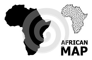 Solid and Mesh Map of Africa