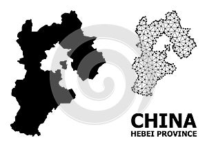 Solid and Mesh Map of Hebei Province