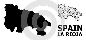 Solid and Mesh Map of La Rioja Spanish Province