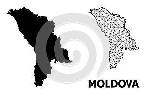 Solid and Mesh Map of Moldova