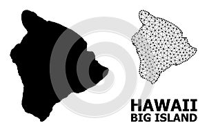 Solid and Network Map of Hawaii Big Island